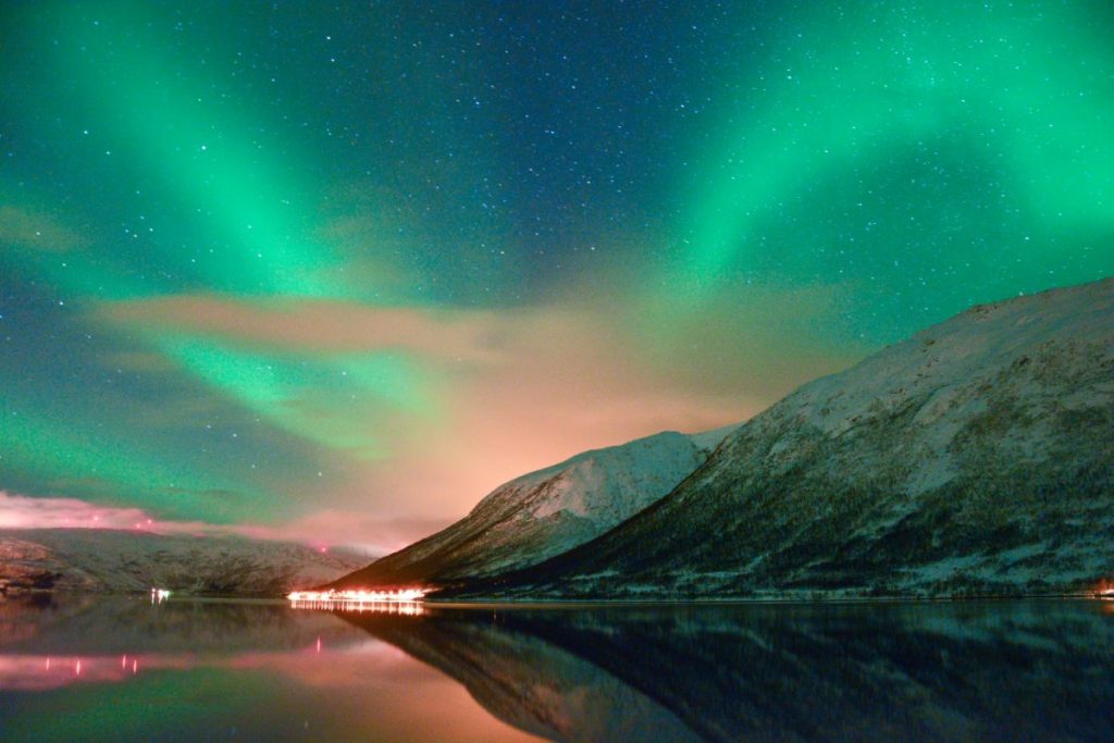 zorza polarna w Norwegii