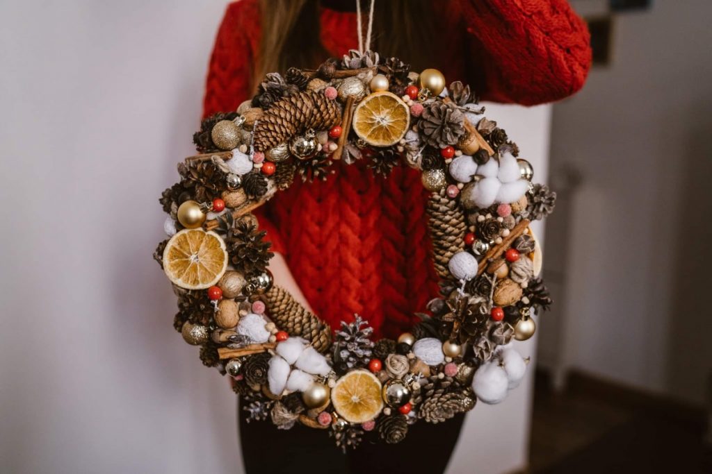 jak zrobić wieniec na drzwi