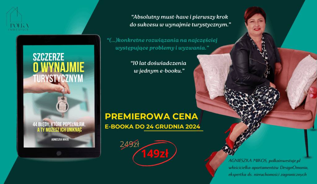 E-book "Szczerze o wynajmie turystycznym" Agnieszka Mikos