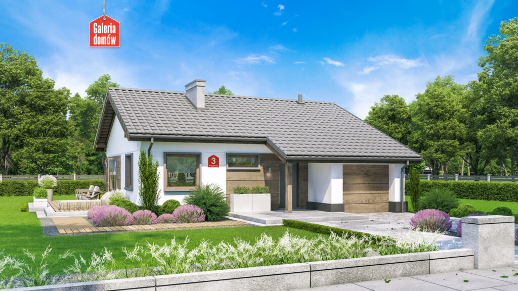Tanie domy parterowe garażem dwa